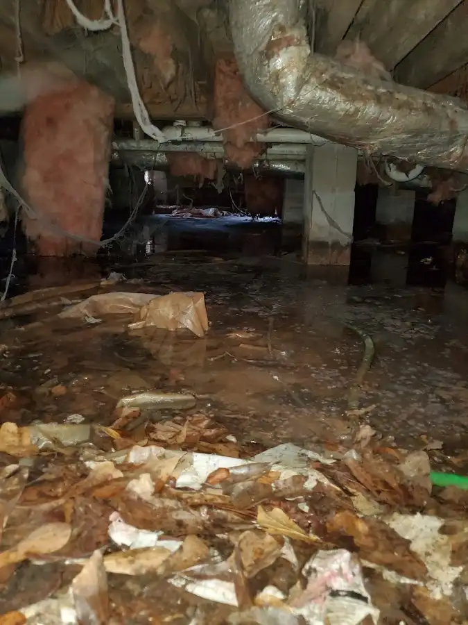 Crawl space flood assessment for Commercial Water Damage Restoration in Yorba Linda