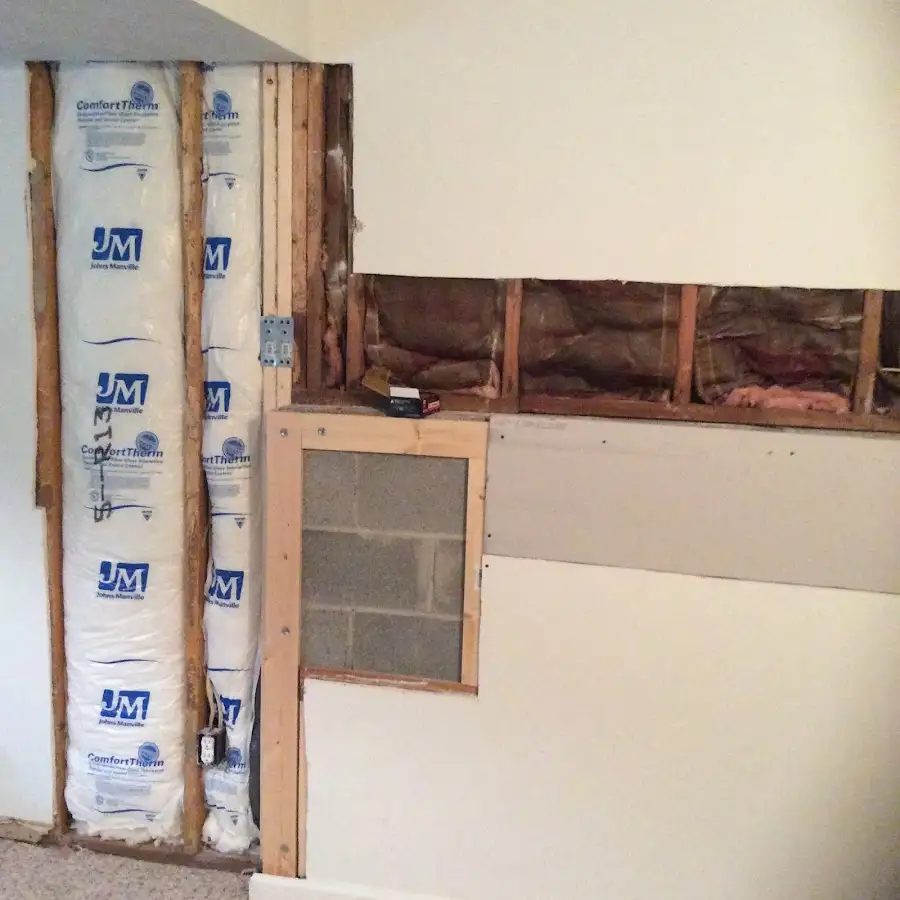 Wall insulation replacement during Contents Cleaning & Restoration in Yorba Linda